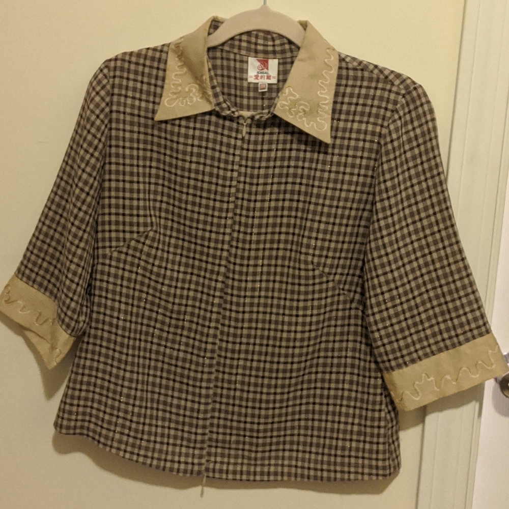 Vintage Plaid Blouse